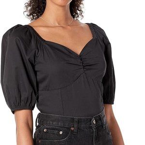 Sweetheart Neckline Puff-Sleeve top